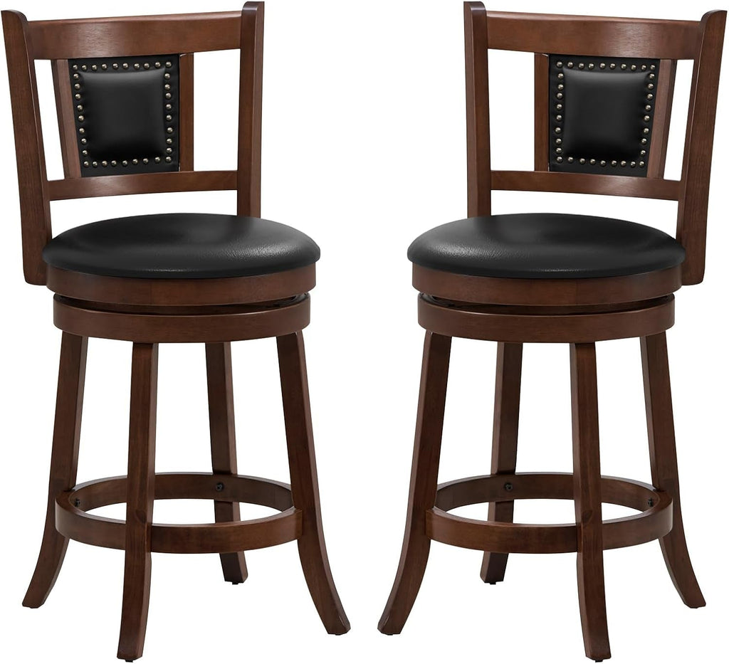 Ergonomic Swivel Bar Stools Set of Two-0