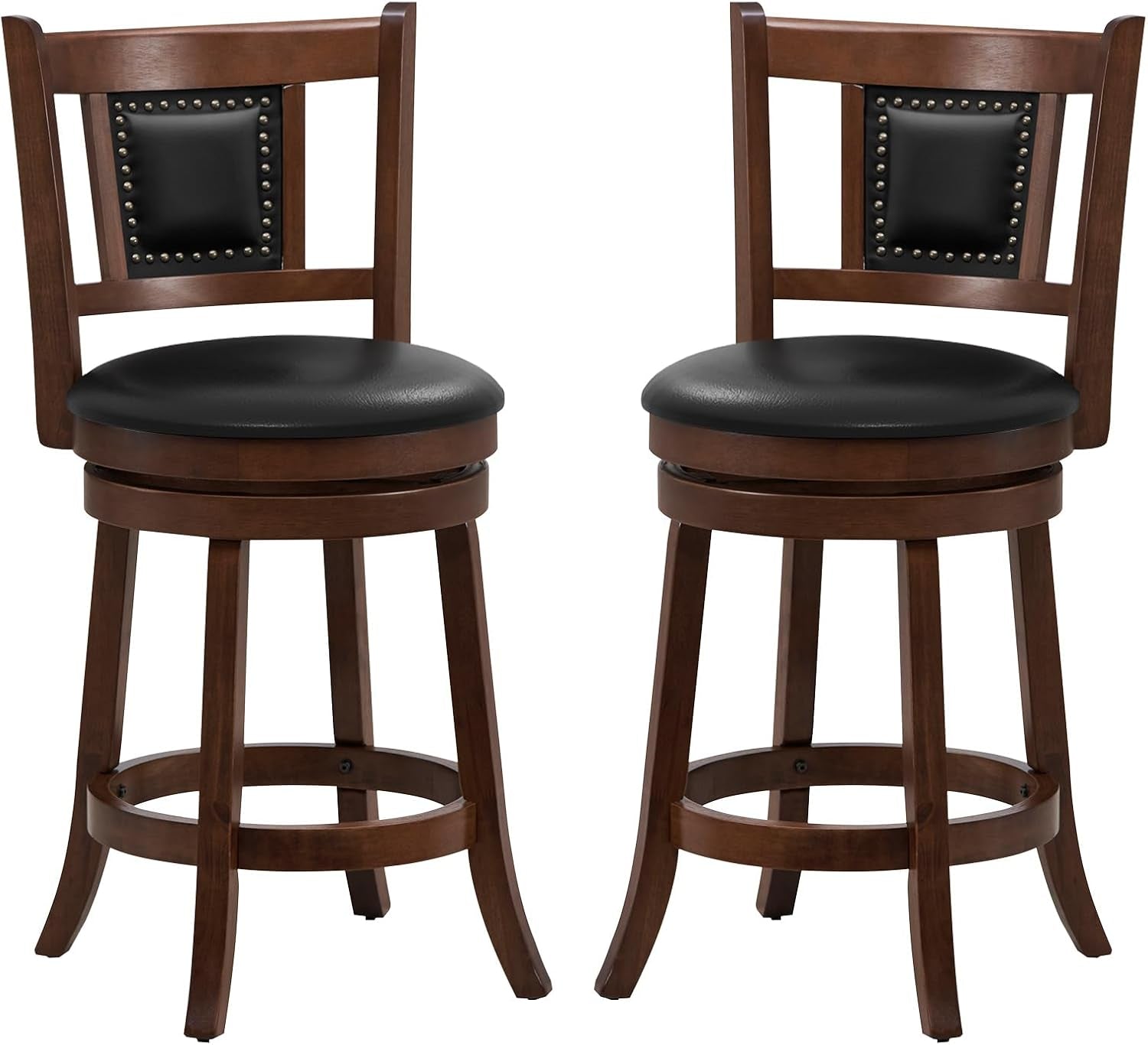 Ergonomic Swivel Bar Stools Set of Two-0