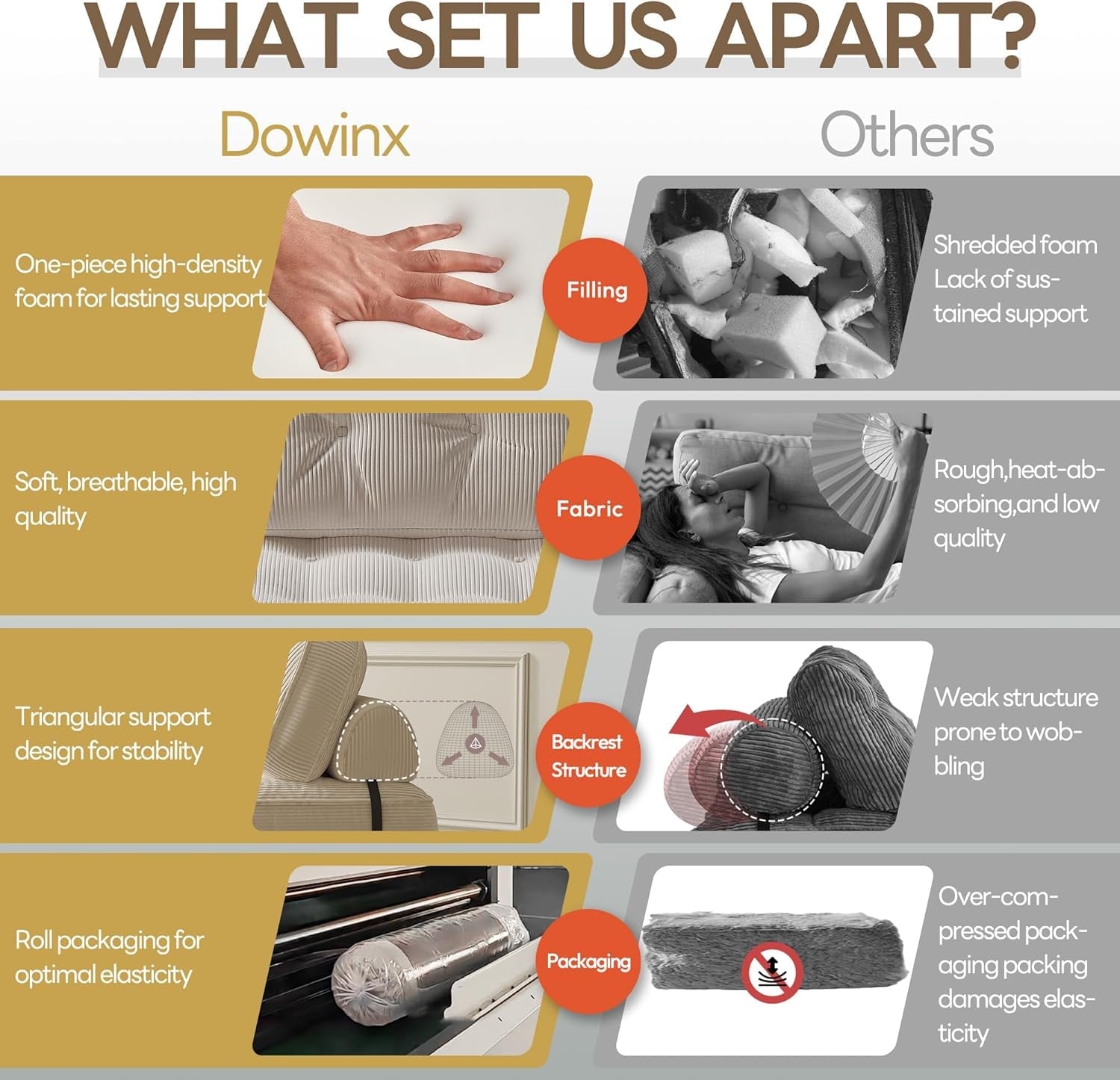 Folding Sofa Bed with Pillow for Comfy Lounge