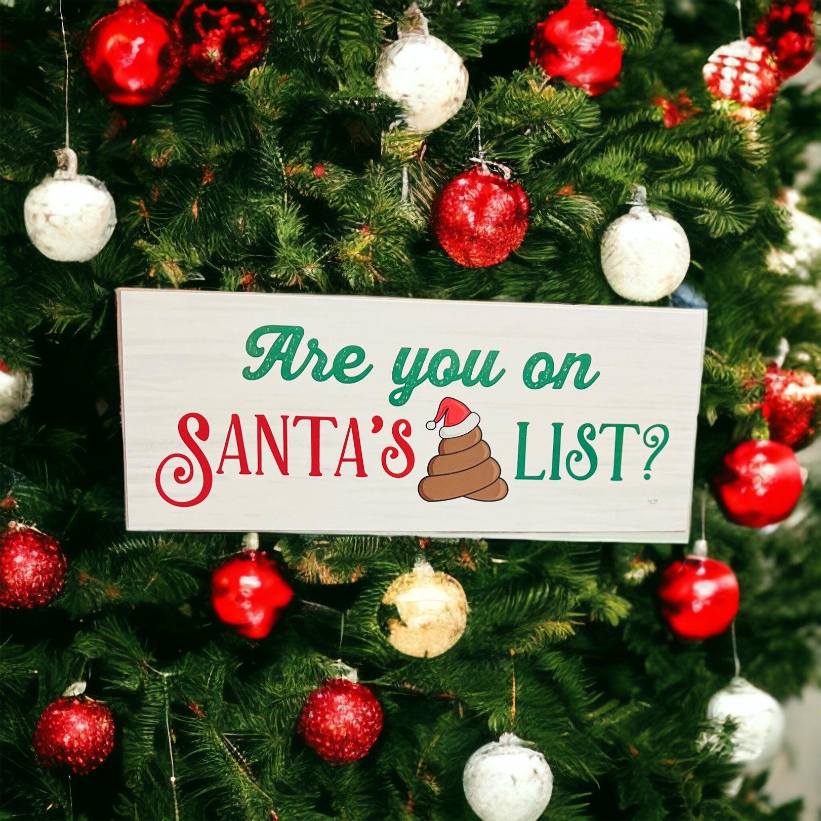 Santa's 💩 List Sign-1