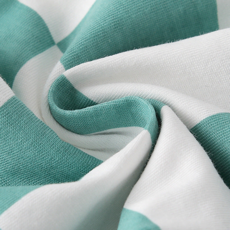 Spring and Autumn Boys Cartoon Pattern Long Sleeves Top and Plaid Pants Clothing Set