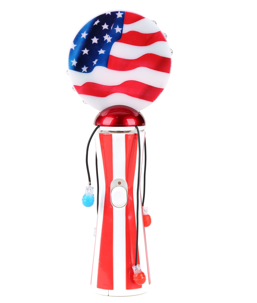 Light UP Novelties USA Flag Patriotic Spinning Ball Wand for the 4th of July